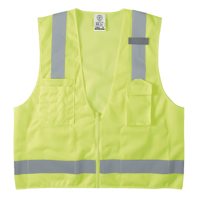 Chaleco de Seguridad Reflectante / ANSI/ISEA 107-2015 Tipo R Clase 2 / 8 Bolsillos / Talla M/L