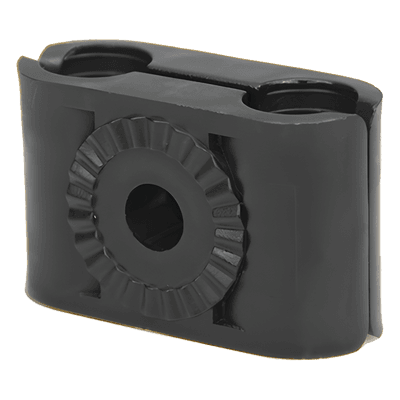 Sujetador Plástico para Cable Coaxial / 7/8" / Doble Capacidad / Montaje Varilla 3/8" o M10 / Rango 1.063 a 1.122"