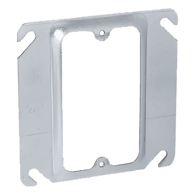 Sobretapa Cuadrada de 4" de Acero Galvanizado con realce de 1/4".