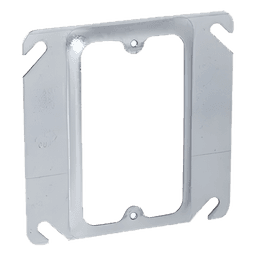 Sobretapa Cuadrada de 4" de Acero Galvanizado con realce de 1/4".