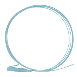 Pigtail de Fibra Óptica Simplex LC, PVC, OM4 50/125, Aqua, 1 Metro (3.28 Pies)