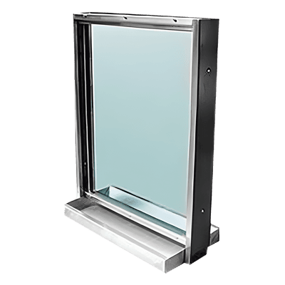 Ventana Blindada / Nivel IV / Charola Pasa-Documentos / Cristal 45mm / 60cm x 50cm / 1.97ft x 1.64ft