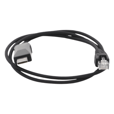 Cable Programador USB / Conector USB-A a RJ45 / Longitud 1 m (3.3 ft) / Compatible Windows 98 a Server 2022 / PU Negro Alta Durabilidad