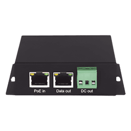 Splitter PoE / 1 Puerto PoE Entrada / 1 Puerto Salida Datos / 1 Salida de 12 Vcc, 2A / Presupuesto PoE 30W