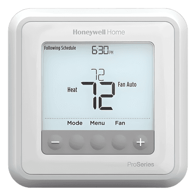 Termostato programable de 7 días para sistemas de hasta 3H/2C bomba de calor o 2H/2C convencional, serie T6 Pro