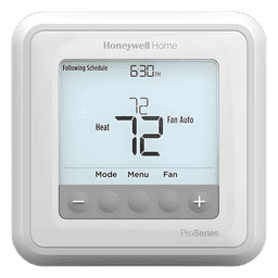 Termostato programable de 7 días para sistemas de hasta 3H/2C bomba de calor o 2H/2C convencional, serie T6 Pro