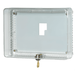 Guarda Antimanipulación para Termostato / Policarbonato Transparente / Montaje Vertical u Horizontal / Cerradura con Llave / Tamaño Grande