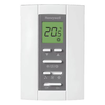 Termostato digital para fan coil de 2 tuberías, 110 VCA, ventilador de 3 velocidades, control on/off de válvula