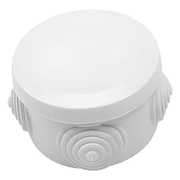 Caja de Derivación Circular / 4 Glándulas de Goma Ajustables / IP55 / -40 a 120°C / 70 mm Diámetro x 48 mm Alto