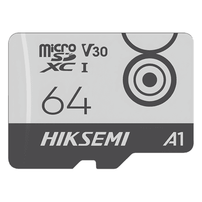 MicroSD HIKSEMI CITY GO / 64 GB / 95 MB/s Lectura / 55 MB/s Escritura / Clase 10 U3 V30 / TLC NAND / Especializada Para Videovigilancia Móvil 24/7
