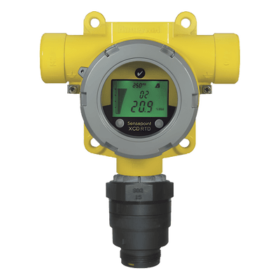 Detector de gas remoto / Hidrógeno (H2) 0-1,000 ppm / Sensor hasta 30 m (100 pies) / Salida 4-20 mA / Pantalla semáforo tricolor / Clase I, Div. 2