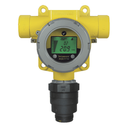 Detector de gas remoto / Hidrógeno (H2) 0-1,000 ppm / Sensor hasta 30 m (100 pies) / Salida 4-20 mA / Pantalla semáforo tricolor / Clase I, Div. 2