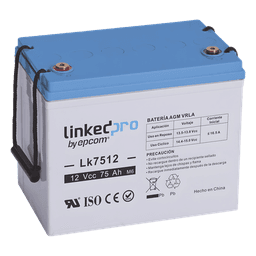 Batería de respaldo 12 V |  75 Ah | AGM | Especial para equipo electrónico | UPS  | Sistemas de Emergencia | Aplicaciones Fotovoltaicas | Terminales T3