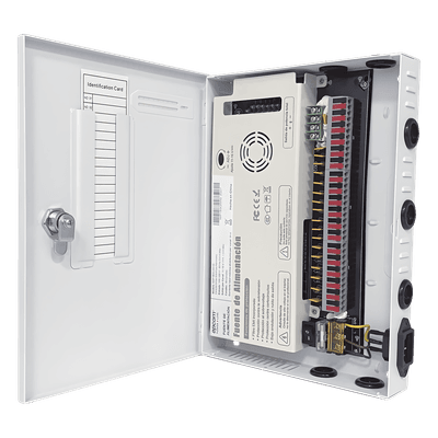 Fuente de Poder / 18 Canales / 20 A / 11-15 VCC Ajustable / 250 W / Filtro de Ruido por Canal / Doble Ventilador