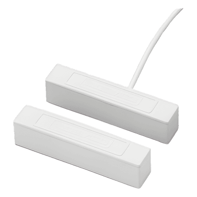 Contacto magnético direccionable V-Plex para montaje en superficie, sellado contra humedad, color blanco