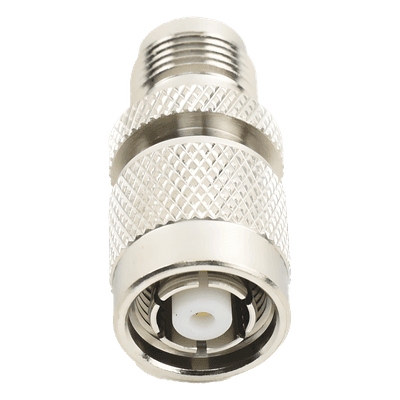 Adaptador en Línea, de Conector TNC Macho Inverso a TNC Hembra, Nquel/ Oro/ Teflón.