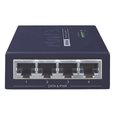 Inyector High PoE, de 4 Puertos Gigabit de Entrada, 4 Puertos PoE 802.3af/at Gigabit de Salida Para Cada Puerto, Hasta 30 W por interfaz