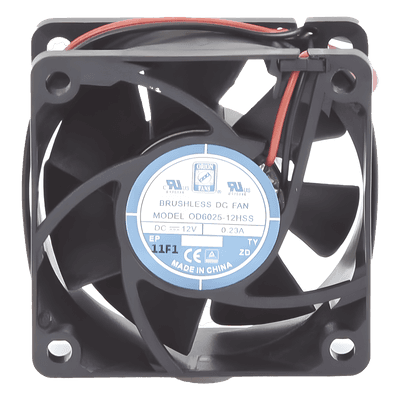 Ventilador Axial Anticondensante / 60 x 60 x 25 mm / 12 Vcc / 4390 RPM / 25.0 CFM / Unión Sellada