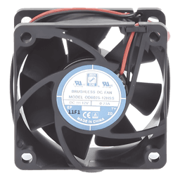 Ventilador Axial Anticondensante / 60 x 60 x 25 mm / 12 Vcc / 4390 RPM / 25.0 CFM / Unión Sellada