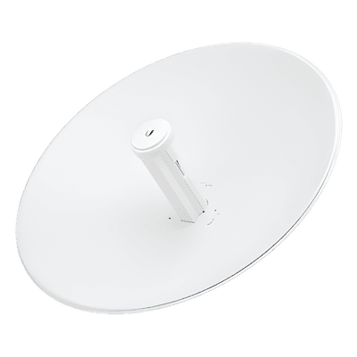 PowerBeam airMAX AC hasta 450 Mbps, frecuencia 5 GHz (5150 - 5875 MHz) con antena tipo plato de 27 dBi, radomo incluido