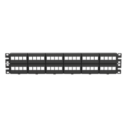 Panel de Parcheo Modular Keystone (Sin Conectores), de 48 Puertos, Identificación con Etiqueta Adhesiva, 2UR