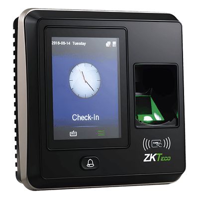 Terminal de Control de Acceso / 1,500 Huellas / Pantalla 2.8" / TCP/IP y USB / Wiegand 26 bits / Sensor Óptico