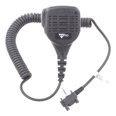 Micrófono-Bocina Portátil / IP55 / Cancelación de Ruido / Cable Kevlar / Jack 3.5 mm / Pinza 360°