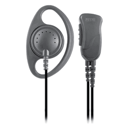 Micrófono de Solapa con Audífono / Anillo Abierto / PTT Integrado / Cable 71 cm (28 in) / Conector Simple Pin / Compatible Motorola