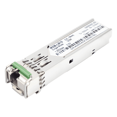 Transceptor mini-Gbic SFP 1G LC TX:1550nm RX:1310 para fibra Mono Modo 10 Km WDM, Requiere MGB-LA10