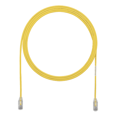 Cable de Parcheo TX6, UTP Cat6, Diámetro Reducido (28AWG), Color Amarillo, 0.91 Metros (3 Pies)