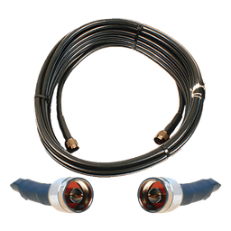 Jumper Coaxial de 50 Ohm con Cable Wilson-400 | Conector N Macho en los Extremos | 15.24 Metros (50 Pies) de Longitud.
