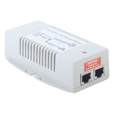 Inyector PoE Solar / Entrada 18-36 Vcc / Salida 56 Vcc / 802.3af/at / Gigabit / 35W / -30°C a +60°C (-22°F a +140°F)