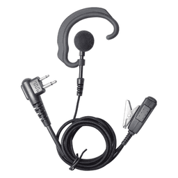 Micrófono de Solapa con Audífono / Cable Kevlar Trenzado / PTT Integrado / Gancho Ergonómico / Compatibilidad 20+ Radios Motorola