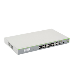 Switch PoE+ Administrable CentreCOM FS980M, Capa 3 de 16 Puertos 10/100 Mbps + 2 puertos RJ45 Gigabit/SFP Combo, 250W