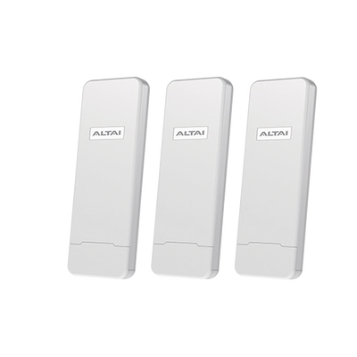 Paquete de 3 Puntos de Acceso C1N Super Wi-Fi, PTP y PTMP en 2.4 GHz , Con Antenas Integradas Sectorial de 70°, Alta Sensibilidad, Hasta 300 m a un Smartphone, Antena de 10 dBi, Soporta Fichas-Vouchers