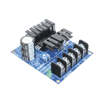 6 o 12 o 24 Vcc @ 1.2  A o 0.75 A / fuente tipo tarjeta / 1 salida / requiere transformador de entrada / capacidad de respaldo / Batería no incluida.