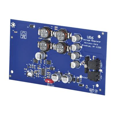 Regulador de voltaje / entrada de 24 Vcc / 5 o 12 Vcc de salida. 