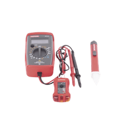 KIT Básico 3 en 1 con Multímetro Digital + Detector de Tensión sin Contacto + Comprobador de Fase GFCI