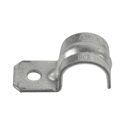 Abrazadera tipo Uña para Tubo Conduit Pared Gruesa y Conduit PVC de 1 1/2" (38 mm).