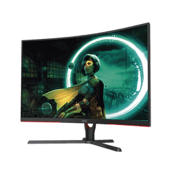 Monitor Curvo 32" WIDESCREEN GAMING W-LED VA, Resolución 1920x1080p 165Hz, con Entradas de Video HDMI / DISPLAYPORT, Bisel Ultra Delgado, Soporta VESA