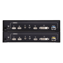 Extensor KVM DVI | Transmisión por Fibra Óptica | Distancia hasta 600 m | Resolución 1920x1200 a 60 Hz | Señales RS-232 y USB