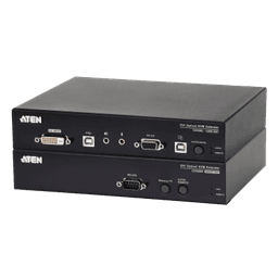 Extensor KVM DVI | Transmisión por Fibra Óptica | Distancia hasta 600 m | Resolución 1920x1200 a 60 Hz | Señales RS-232 y USB
