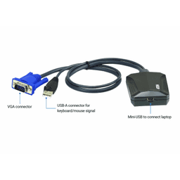 Kit de TI del adaptador para carrito de emergencia de consola KVM USB para ordenador portátil 