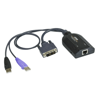 Adaptador KVM DVI USB compatible Smart Card con Virtual Media 