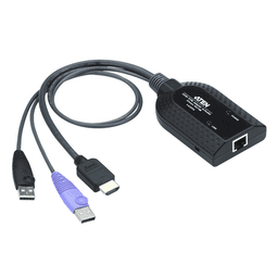 Cable Adaptador KVM de Medios Virtuales | USB HDMI | Compatible con Lector de Tarjetas Inteligentes | Desembebedor de Audio