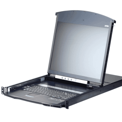 CONSOLA LCD DUAL RAIL CON SWITCH KVM POR IP INTEGRADO MULTI-INTERFAZ | CAT 5 DE 8 PUERTOS DE 1 CONSOLA LOCAL Y 1 CONSOLA REMOTA 