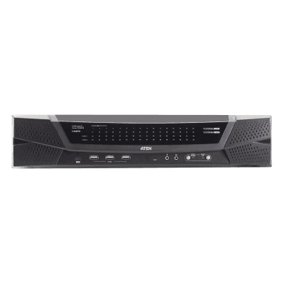 Switch KVM over IP Cat 5 | Hasta 64 Puertos | Resolucion Full HD 1920x1200 | Dual NIC Gigabit | Virtual Media USB 2.0 | FIPS 140-2 Level 1 | Cascada hasta 512 Equipos | Administracion Centralizada CC2000