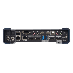 Receptor KVM sobre IP Dual Display 5K DisplayPort | Transmisión sin Pérdidas Cero Latencia | Resolución 5120x2880 @ 30Hz | Dual SFP+ 10Gbps hasta 10 km | Redundancia de Energía y Red | Encriptación AES-256 | Compatibilid