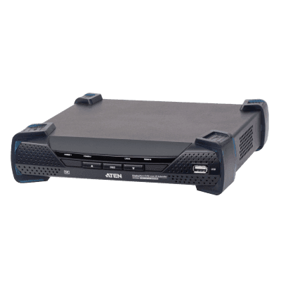 Receptor KVM sobre IP Dual Display 5K DisplayPort | Transmisión sin Pérdidas Cero Latencia | Resolución 5120x2880 @ 30Hz | Dual SFP+ 10Gbps hasta 10 km | Redundancia de Energía y Red | Encriptación AES-256 | Compatibilid