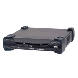 Receptor KVM sobre IP Dual Display 5K DisplayPort | Transmisión sin Pérdidas Cero Latencia | Resolución 5120x2880 @ 30Hz | Dual SFP+ 10Gbps hasta 10 km | Redundancia de Energía y Red | Encriptación AES-256 | Compatibilid